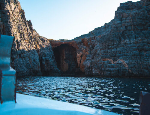 The cave of Barbarossa in Elounda